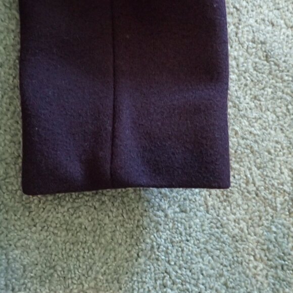VTG MDP Deep Eggplant Wool Long Coat - Picture 16 of 16
